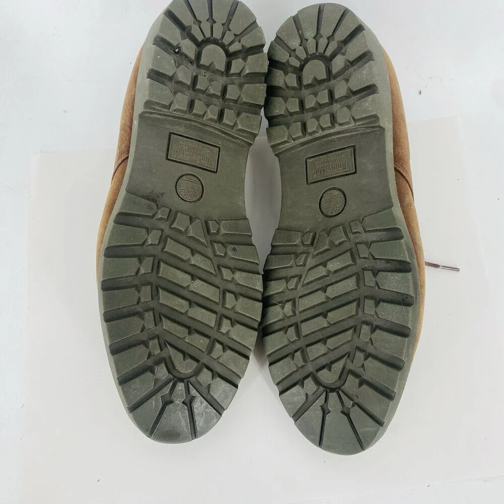 Timberland Waterproof Genine Pebbled Leather Derby Shoes Size 9.5 M Oxford Brown